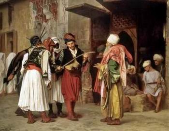 Arab or Arabic people and life. Orientalism oil paintings  304